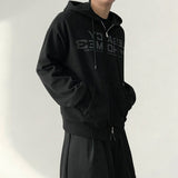 Legacy lettering overfit two-way hood zip-up