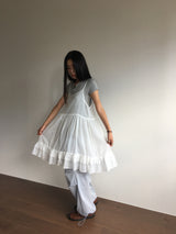 バックレスラッフルワンピース (3color)