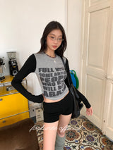 ブラックニットバンディングショートパンツ