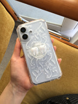 フラワーモザイクジェリーハードスマホケース