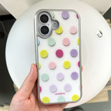 [MADE][Glossy Glass Silver Bumper Case] ドット Palette Dot