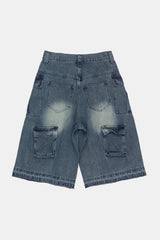 Onyx bermuda cargo denim pants