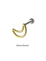 フルーツらくがきピアス（バター） - 月