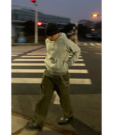 ストライプニットジップアップ