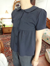 Snow dot blouse ( 3color )