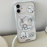 [MagSafe phone case] ディスターテッドキャット フォンケース