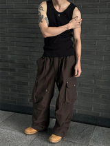 [Unisex] Dart cargo wide pants(2color)
