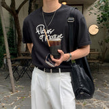 LMN フルールレタリングオーバー半袖Tシャツ (3 colors)