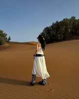 Belt drapping dress