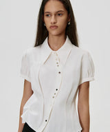 DOZI - Puffed Button Up Shirt _ OFF WHITE