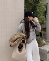 Fleece Crop Hoodie