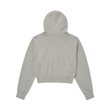 TEMPUS パッチクロップフードジップアップ (GREY MELANGE)