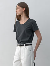 (Z-T-6823)エッセンシャルスタンダードラウンドネックTシャツ