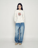 25FW WOMAN AC ベアハートスウェットシャツ クリーム