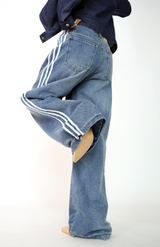 ストリートトラックデニムパンツ