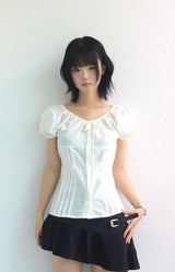 Hazel unbalanced checkered skirt
