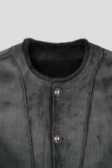 MG mink puffer tweed reversible jacket (2 colors)