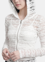 Ivelle Lace Hooded Zip-Up