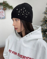 Felt Studded Brushed Hoodie