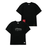 タイガーカモフラージュSTGMセミオーバーサイズTシャツブラック