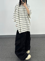 sheer striped t-shirt