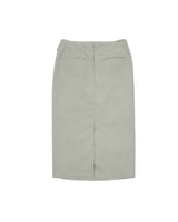Draped Long Skirt _ GREY
