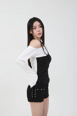 レースミニスターTシャツ_ブラック