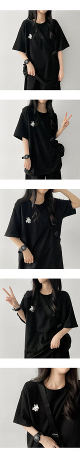ラビットエンブロイダードショートスリーブTシャツ