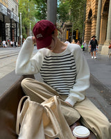 [ORIGINAL] onel stripe raglan knit