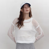 SUNLIT LETTERING BALL CAP (WHITE/NAVY)