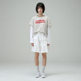 メロウモーメント ストライプTシャツ (Ivory)