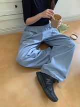 26SS★ [BAONHAUS] クリーティンスタッドコットンワイドパンツ