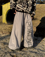 Poki Big Wide Lettering Sweat Pants