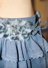 (2nd reorder) snow fur belt - leopard