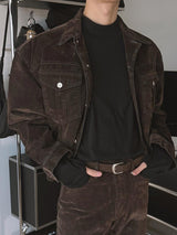 Winter Velvet Denim Western Jacket (2color)