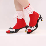 cotton lace socks (3colors)