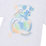 CHERRY BLUR GRAPHIC T-SHIRT [MELANGE GRAY]