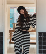 Pierre Stripe Set-Up String Pants