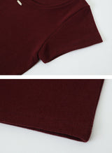 Basic U-neck Warm Pendant T-shirt (5color)