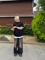 Mesh Round Short Sleeve Knit 3C