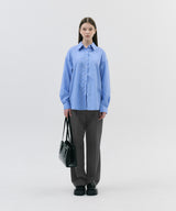 DOUBLE TUCK WIDE SLACKS_GRAY