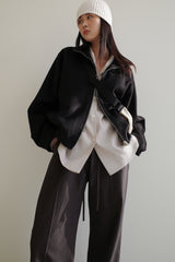 Wool zipup jumper, Black