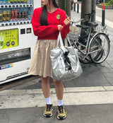 ムークブラックパデッドバッグクロスバッグショルダーバッグ[Silver only]