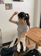 デイリーボーダーショートスリーブTシャツ(3color)
