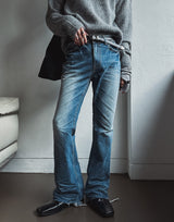 25FW★ [LANARCH] Frayline Bootcut Denim