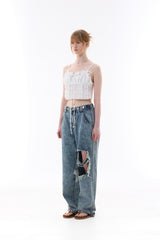 GAGA RIBBON BUSTIER / WHITE