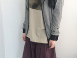 Unbalanced Pinstrip Hooded Zip-Up