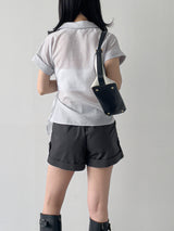 [Short Sleeve ver.] カヤ ラップ シースルー ロールアップ シャツ