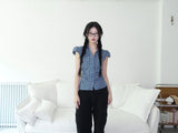 blue checkered shirt