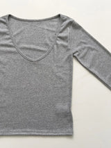 Collage V-Neck Long Sleeve T-Shirt